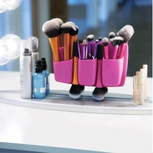 Roze stalak za makeup pribor sa tri džepa REAL TECHNIQUES EXPERT ORGANIZER