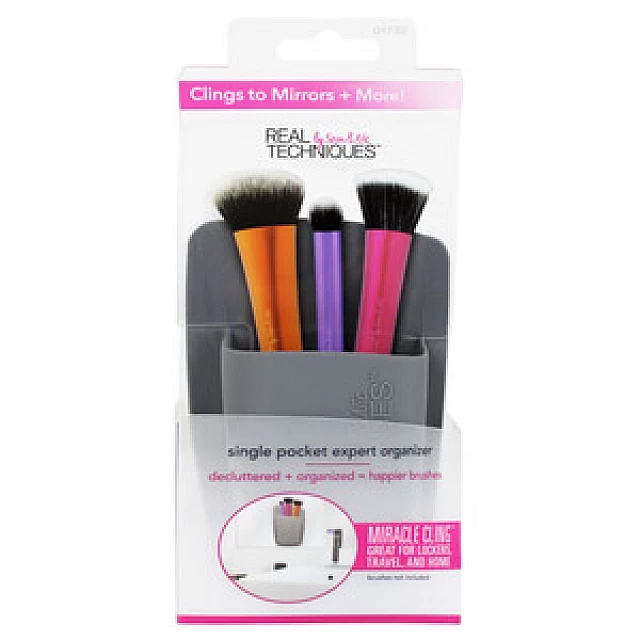 Sivi stalak za makeup pribor sa jednim džepom REAL TECHNIQUES EXPERT ORGANIZER | Kozmo Sivi stalak za makeup pribor sa jednim džepom REAL TECHNIQUES EXPERT ORGANIZER | Kozmo