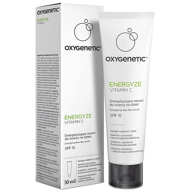 OXYGENETIC ENERGYZE VITAMIN C Dnevni Serum za lice sa vitaminom C i zaštitim faktorom SPF 15 50ml 5902802704788   ⏐ Bioliq ⏐ Kozmo.rs