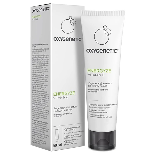 OXYGENETIC ENERGYZE VITAMIN C Noćni Serum za lice sa vitaminom C 50ml 5902802704580  ⏐ Bioliq ⏐ Kozmo.rs