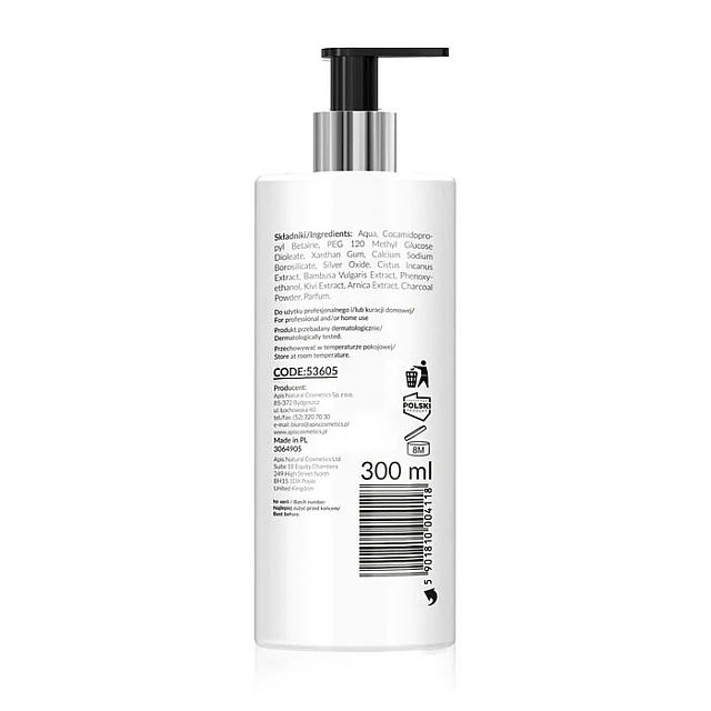 HOME TERAPIS Gel za čišćenje lica sa aktivnim ugljem 300ml  | APIS COSMETICS | Kozmo
