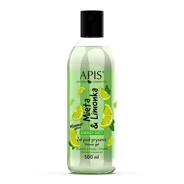 ENERGY SHOT - Gel za tuširanje sa mirisom nane i limete 500ml | APIS COSMETICS | Kozmo