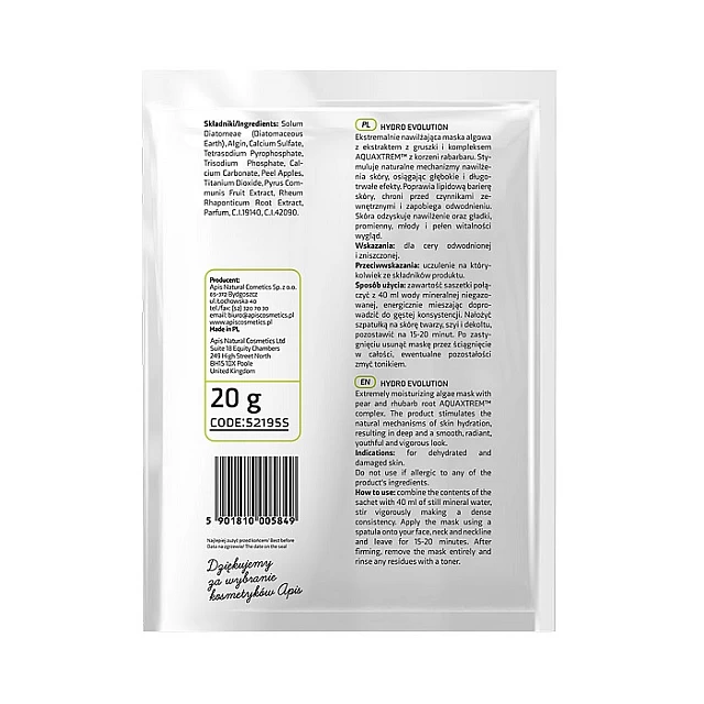 EXPRESS LIFTING Maska za lice od algi za intenzivno zatezanje sa TENS'UP™ kompleksom 20g |APIS COSMETICS| Kozmo EXPRESS LIFTING Maska za lice od algi za intenzivno zatezanje sa TENS'UP™ kompleksom 20g |APIS COSMETICS| Kozmo