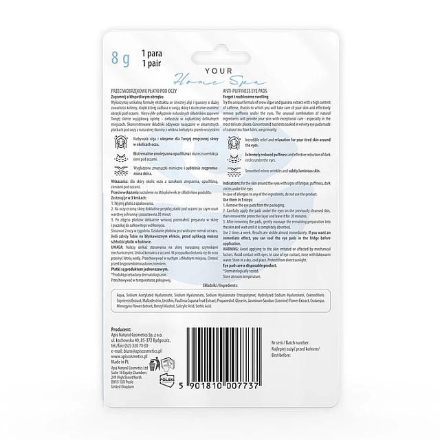 EYE PADS - Jastučići za negu predela oko očiju protiv nadutih podočnjaka 8g | APIS COSMETICS | Kozmo EYE PADS - Jastučići za negu predela oko očiju protiv nadutih podočnjaka 8g | APIS COSMETICS | Kozmo
