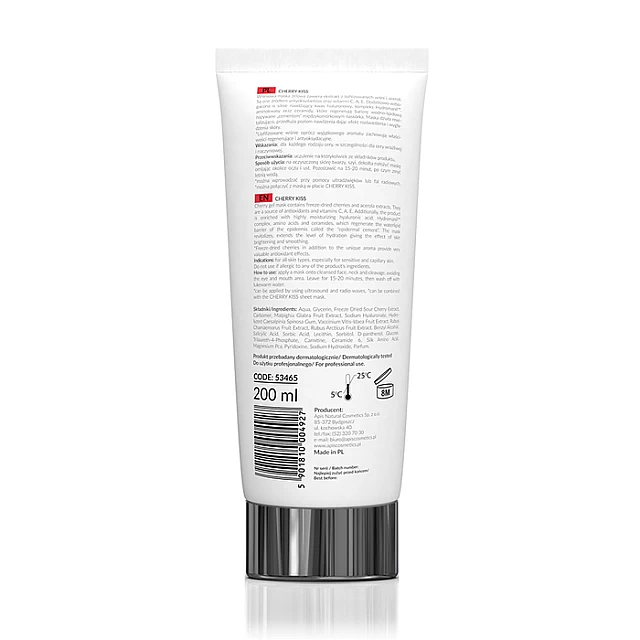 CHERRY KISS - Multivitaminska gel maska sa liofiliziranim trešnjama i acerolom 200 ml | APIS COSMETICS | Kozmo CHERRY KISS - Multivitaminska gel maska sa liofiliziranim trešnjama i acerolom 200 ml | APIS COSMETICS | Kozmo