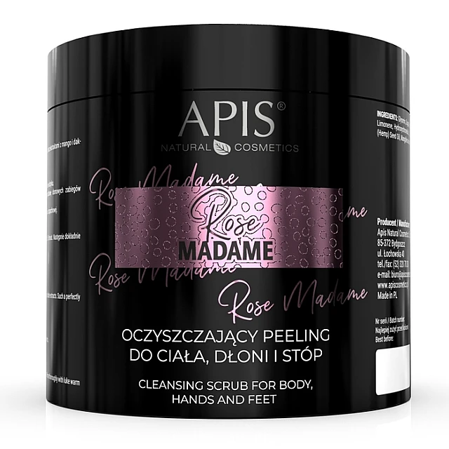 PERFUME LINE - Piling za čišćenje tela, ruku i stopala 700 g „ROSE MADAME“  | APIS COSMETICS | Kozmo