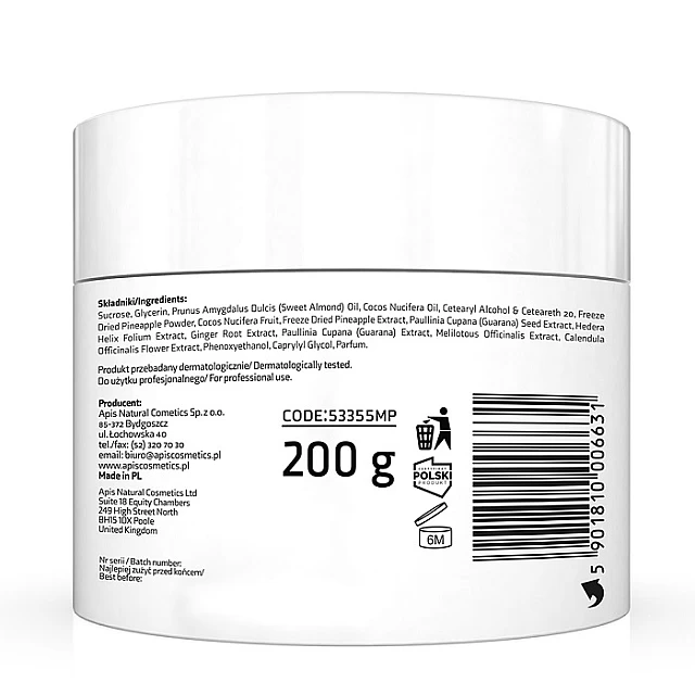 PINA COLADA BODY Anticelulit piling za telo sa liofilizovanim ananasom 200g |APIS COSMETICS| Kozmo PINA COLADA BODY Anticelulit piling za telo sa liofilizovanim ananasom 200g |APIS COSMETICS| Kozmo