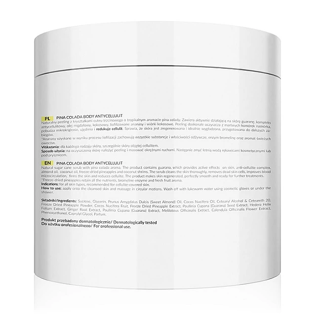 PINA COLADA BODY Anticelulit piling za telo sa liofilizovanim ananasom 650g |APIS COSMETICS| Kozmo PINA COLADA BODY Anticelulit piling za telo sa liofilizovanim ananasom 650g |APIS COSMETICS| Kozmo
