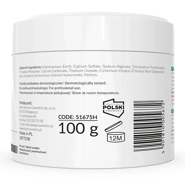 EXPRESS LIFTING Maska za zatezanje kože lica od algi sa TENS'UP™ kompleksom 100g |APIS COSMETICS| Kozmo
