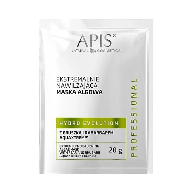 HYDRO EVOLUTION Hidratantna maska za lice od algi sa kruškom i rabarbarom AKUAKSTEM™ 20g |APIS COSMETICS| Kozmo