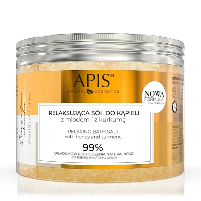 HONEY RICHNESS - So za kupanje sa mineralima Mrtvog mora, medom i kurkumom 650g | APIS  COSMETICS| Kozmo