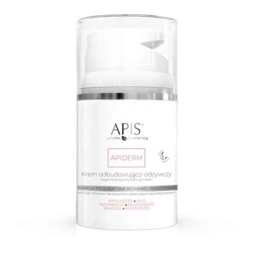 APIDERM - Noćna krema za lice za veoma suvu i osetljivu kožu nakon radioterapije 50 ml