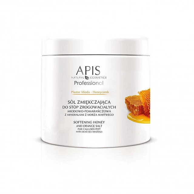 APIS - Honeycomb - Opuštajuća so za ispucala stopala sa eteričnim uljem narandže i mineralima Mrtvog mora - 650 g APIS - Honeycomb - Opuštajuća so za ispucala stopala sa eteričnim uljem narandže i mineralima Mrtvog mora - 650 g