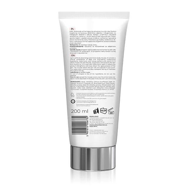 WATERMELON - Pena za telo sa ekstraktom lubenice, mangom i vitaminom E 200ml | APIS COSMETICS| Kozmo WATERMELON - Pena za telo sa ekstraktom lubenice, mangom i vitaminom E 200ml | APIS COSMETICS| Kozmo