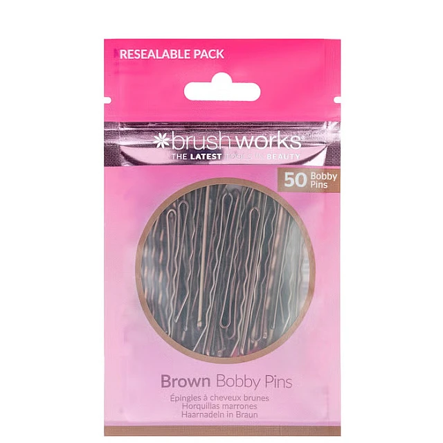 Ukosnice za kosu - Braon 50kom 5056683102727 | Brushworks |Kozmo Online 