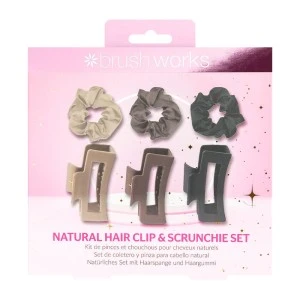 Set skranči gumica i šnalica za kosu Natural Hair Clip & Scrunchie Set