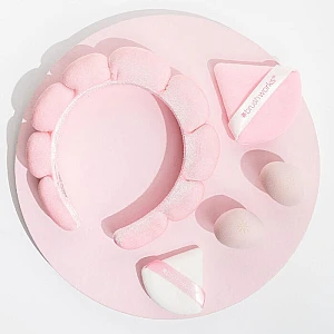 Roze rajf za kosu i set sunđera za blendovanje Dream Blend