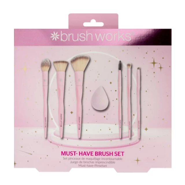 Set četkica za lice i oči sa sunđerom Must-Have Brushworks Kozmo - 5056683105407 Set četkica za lice i oči sa sunđerom Must-Have Brushworks Kozmo - 5056683105407