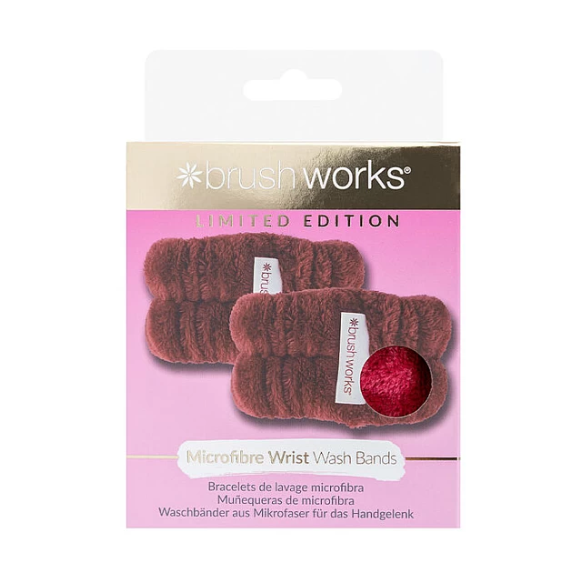 Mikrofiber narukvice za pranje lica - crvene | Brushworks | Kozmo - 5056683105797 Mikrofiber narukvice za pranje lica - crvene | Brushworks | Kozmo - 5056683105797