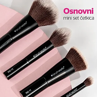 Set mini četkica za šminkanje On The Move 4 kom – Brushworks