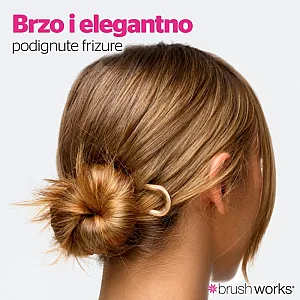 Francuske ukosnice za kosu Duo Gold & Silver 2 kom BRUSHWORKS