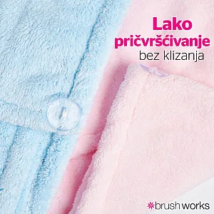 Turbani za kosu od mikrofibera 2 kom BRUSHWORKS