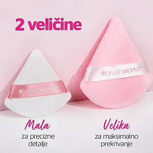 Trouglaste pufne za puder DUO Brushworks HD