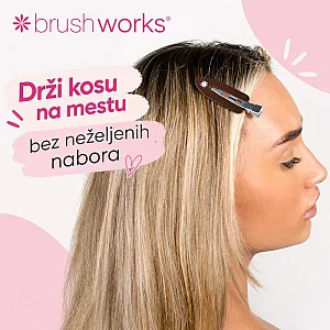 Šnalice za kosu bez nabora 8 kom Brushworks