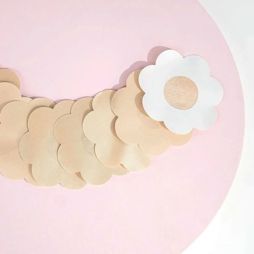 Satenski prekrivači za bradavice u boji kože u obliku cveta Brushworks