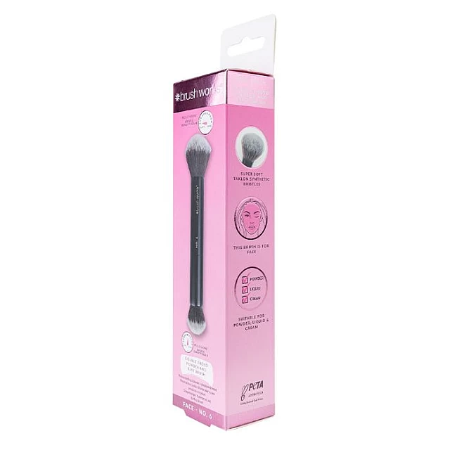 Duo četkica za nanošenje pudera i blendovanje No. 6 5056683101454 | Brushworks |Kozmo Online Duo četkica za nanošenje pudera i blendovanje No. 6 5056683101454 | Brushworks |Kozmo Online