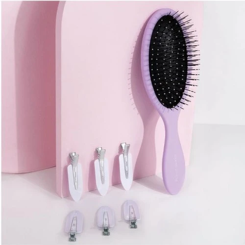 Luksuzni ljubičasti set za oblikovanje kose Brushworks