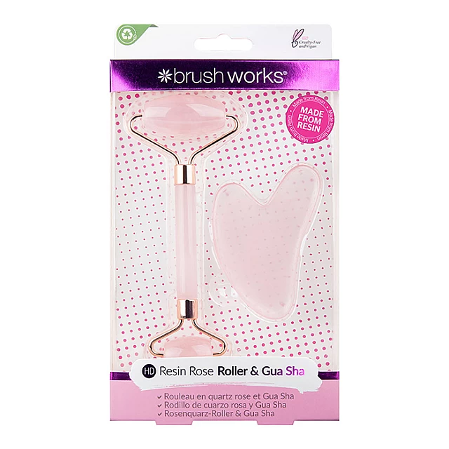 Roler Od Roze Smole I Gua Sha | BRUSHWORKS| Kozmo Online Roler Od Roze Smole I Gua Sha | BRUSHWORKS| Kozmo Online