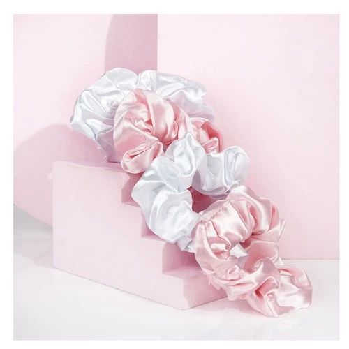 Satenski skrunci roze i beli Brushworks