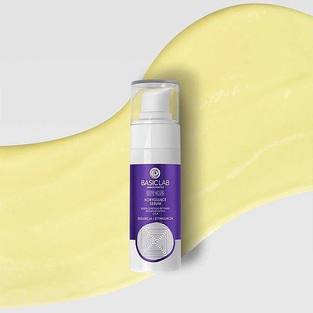 BasicLab Korektivni serum sa 0,05% čistog retinala, fitosfingozinom i CICA – Redukcija i Stimulacija 30ml | 5904639174727 | Kozmo
