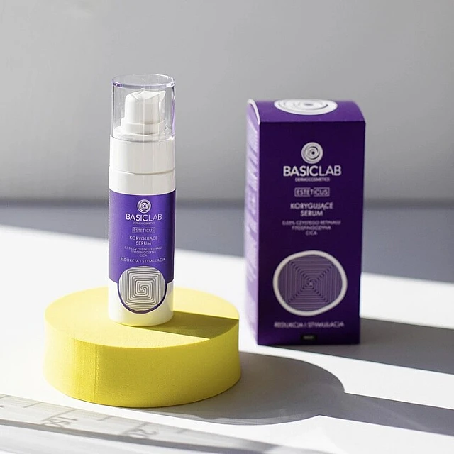 BasicLab Korektivni serum sa 0,05% čistog retinala, fitosfingozinom i CICA – Redukcija i Stimulacija 30ml | 5904639174727 | Kozmo