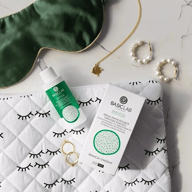 BasicLab Serum za lice Niacinamid 10% + Peptidi - Za Masnu Kožu, Pore i Akne 30ml | 5907637951543 | Kozmo