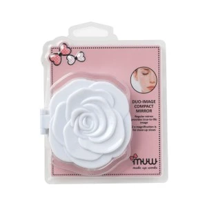 Kompaktno belo ogledalo u obliku cveta - MUW 