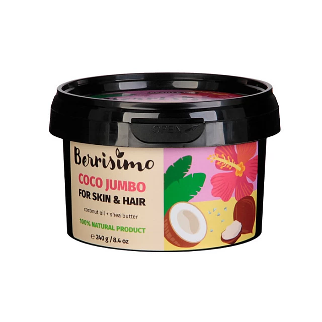 Puter za telo i kosu sa kokosovim uljem i ši puterom Coco Jumbo Beauty Jar Kozmo - 4751030833736 Puter za telo i kosu sa kokosovim uljem i ši puterom Coco Jumbo Beauty Jar Kozmo - 4751030833736
