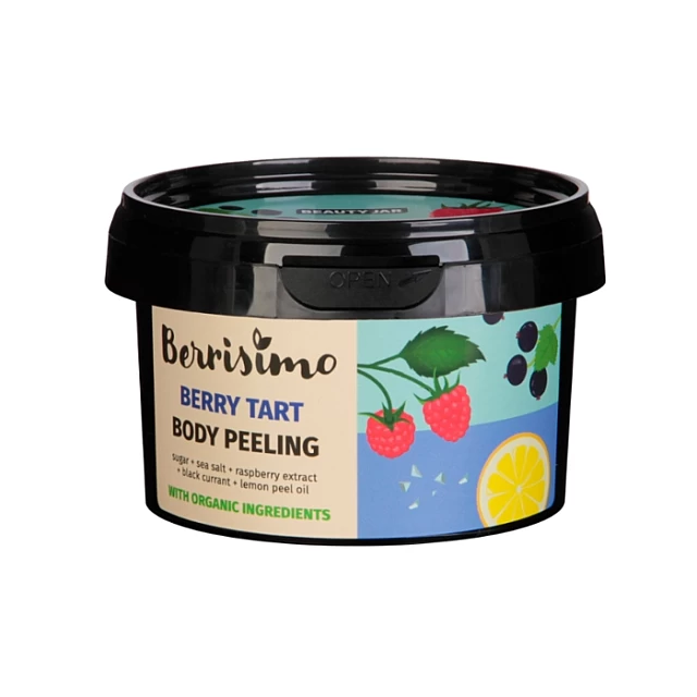 Piling za telo sa šećerom i ekstraktom maline Berry Tart 350g Piling za telo sa šećerom i ekstraktom maline Berry Tart 350g