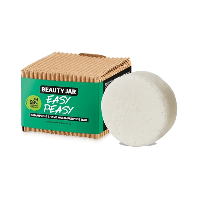 Čvrsti šampon za kosu i brijanje Easy Peasy 60g Čvrsti šampon za kosu i brijanje Easy Peasy 60g