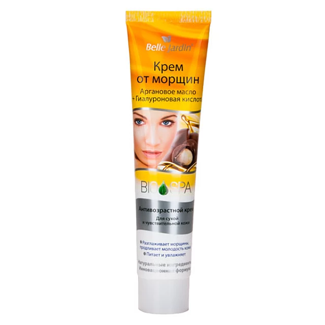 Krema za lice protiv bora sa arganovim uljem i hijaluronskom kiselinom BIO SPA 125ml | Belle Jardin | Cosmetics | Kozmo Krema za lice protiv bora sa arganovim uljem i hijaluronskom kiselinom BIO SPA 125ml | Belle Jardin | Cosmetics | Kozmo