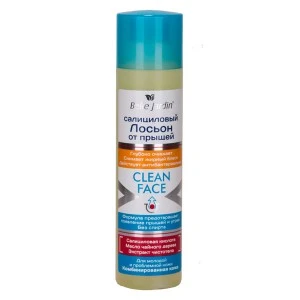 Antibakterijski salicilni tonik sa ekstraktom Rusa trave, protiv akni i mitisera CLEAN FACE 150 ml  Antibakterijski salicilni tonik sa ekstraktom Rusa trave, protiv akni i mitisera CLEAN FACE 150 ml
