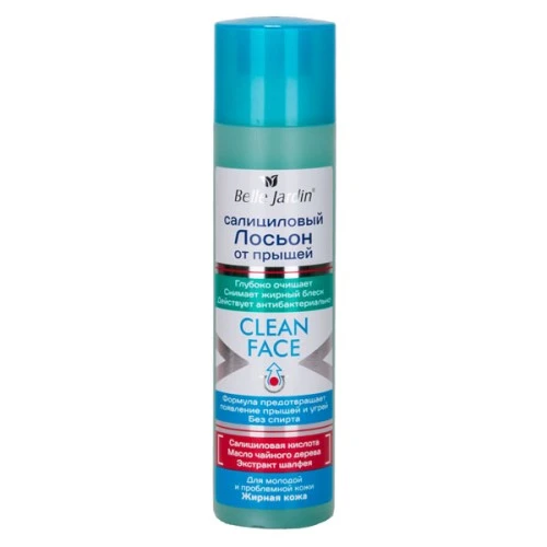 Antibakterijski salicilni tonik sa ekstraktom Salvia divinorum protiv akni i mitisera CLEAN FACE 150 ml