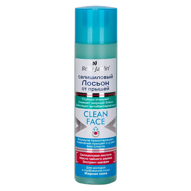 Antibakterijski salicilni tonik sa ekstraktom Salvia divinorum protiv akni i mitisera CLEAN FACE 150 ml | Belle Jardin Cosmetics | Kozmo Antibakterijski salicilni tonik sa ekstraktom Salvia divinorum protiv akni i mitisera CLEAN FACE 150 ml | Belle Jardin Cosmetics | Kozmo
