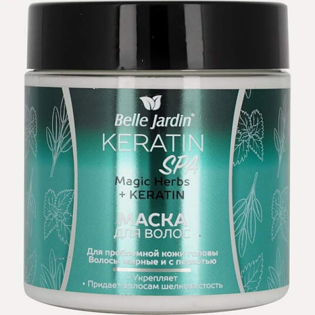 Maska za masnu kosu protiv peruti sa Keratinom 450ml BELLE JARDIN | Kozmo Shop Online