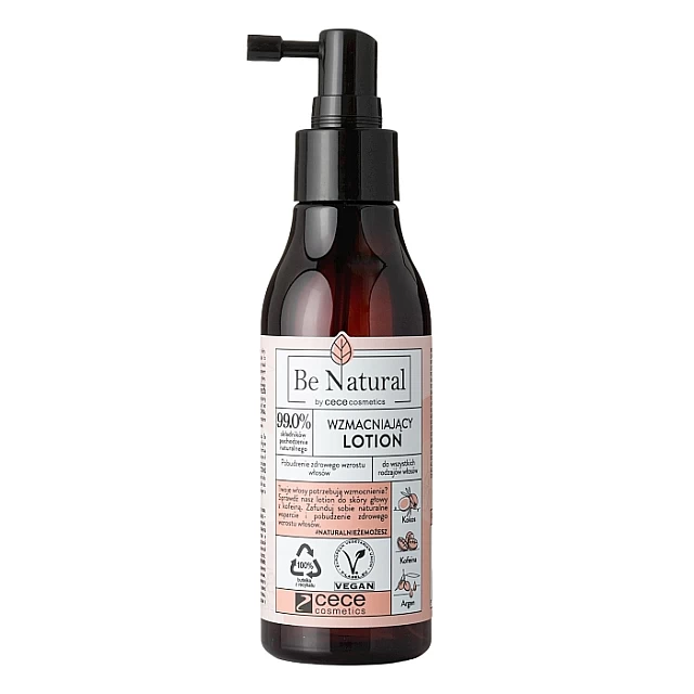 Losion sa kofeinom, kokosovim i arganovim uljem za osetljivu kožu glave i jačanje kose od korena 150ml | Be Natural | CECE | Cosmetics | Kozmo Losion sa kofeinom, kokosovim i arganovim uljem za osetljivu kožu glave i jačanje kose od korena 150ml | Be Natural | CECE | Cosmetics | Kozmo