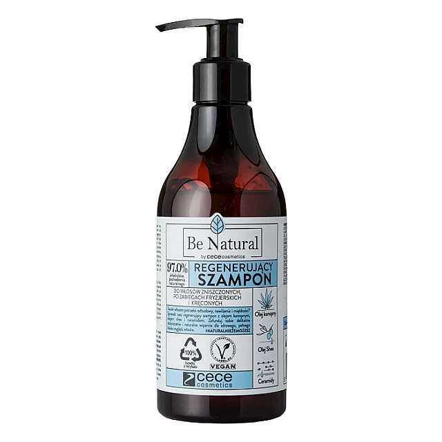 Šampon za regeneraciju veoma oštećene kose, nakon tretmana blajhanja ili mini-vala 270ml | Be Natural | CECE | Cosmetics | Kozmo Šampon za regeneraciju veoma oštećene kose, nakon tretmana blajhanja ili mini-vala 270ml | Be Natural | CECE | Cosmetics | Kozmo