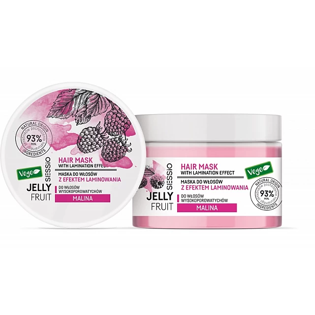 Maska za suvu kosu od maline za sedu kosu visoke poroznosti SESSIO Jelly Fruit - 250 g - CHANTAL Maska za suvu kosu od maline za sedu kosu visoke poroznosti SESSIO Jelly Fruit - 250 g - CHANTAL