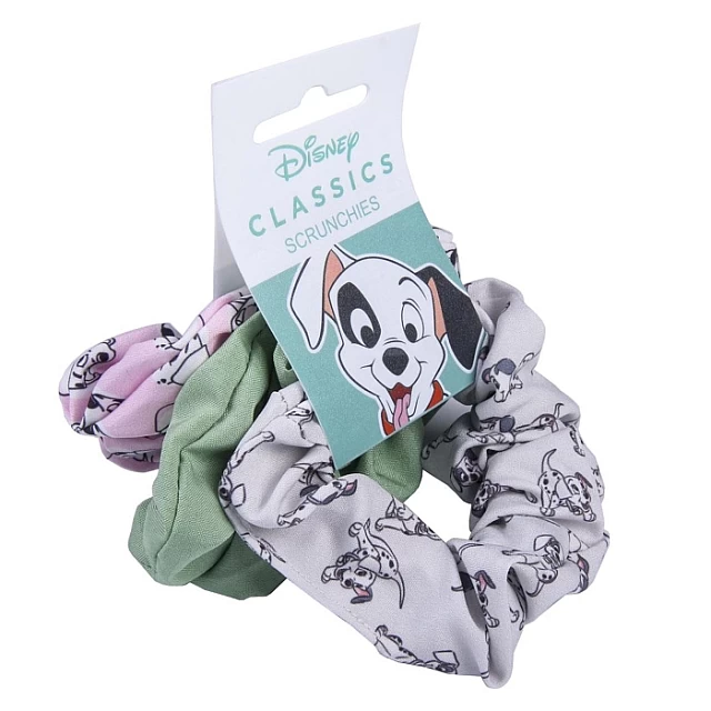 Set od 3 gumice za kosu, Scrunchies Disney Sto i Jedan Dalmatinac - Zelena Set od 3 gumice za kosu, Scrunchies Disney Sto i Jedan Dalmatinac - Zelena