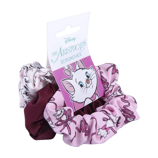 Set od 3 gumice za kosu, Scrunchies Disney The Aristocats - Crvena Set od 3 gumice za kosu, Scrunchies Disney The Aristocats - Crvena